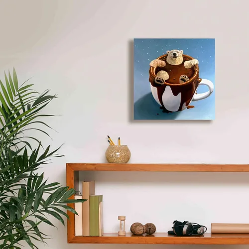 Vista 8 de Epic Graffiti 'Chocolate Spa' de Lucia Heffernan, arte de pared en lienzo, 12 x 12 pulgadas