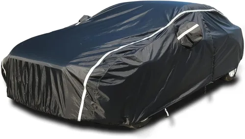 Vista 36 de Tecoom Funda impermeable para todo tipo de clima, resistente al viento, protector de granizo con forro polar y puerta con cremallera, protección