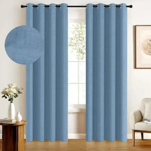 Vista 18 de Cortinas 100% Blackout Shield para puerta corrediza, cortinas extra anchas de 108 pulgadas de largo, cortinas con ojales para puerta de patio, 50