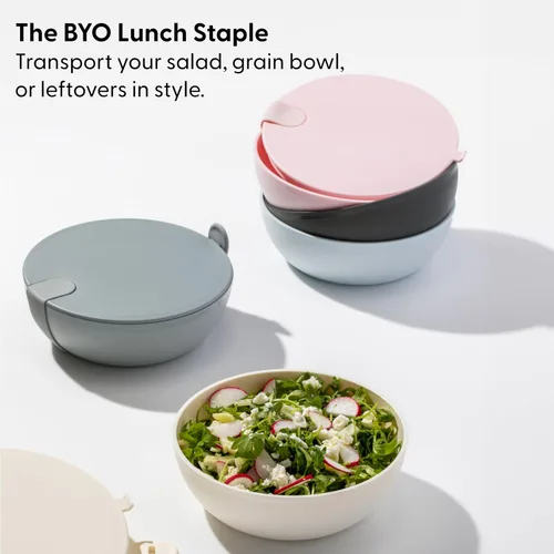 Vista 2 de [Usado] W&P WP-PBC-CM - Cuenco con tapa Porter, para almacenar comida, ensaladas, comidas preparadas, hermético, apto para lavavajillas y microondas