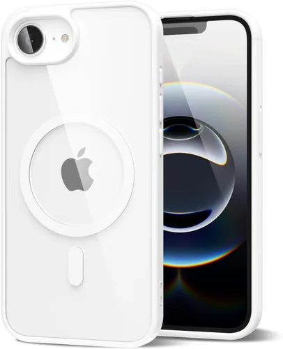 Vista 148 de oakxco Funda magnética transparente compatible con Magsafe, bonita funda delgada y transparente de poliuretano termoplástico no amarillenta, carcasa