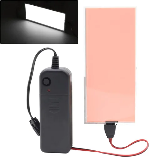 Vista 7 de Hojas de luz LED brillantes con ojos, panel EL electroluminiscente de 10 * 10 cm, lámina de luz para decoración, lámpara de hoja con inversor