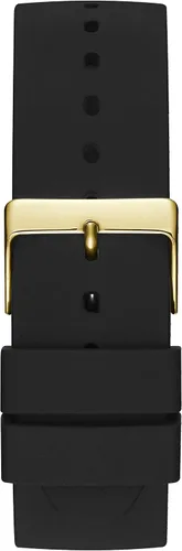 Vista 3 de GUESS Reloj analógico de cuarzo clásico para hombre con correa de silicona W1161G1 negro correa Negro - Correa