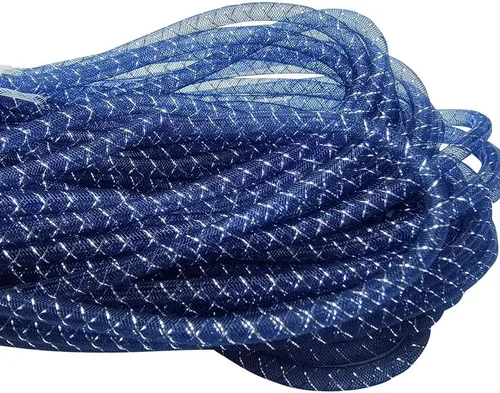 Vista 10 de Chenkou Craft Tubo de malla sólida negro de 12 yardas Deco Flex para coronas y manualidades (negro, 3/8 pulgadas)