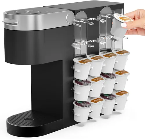 Vista 8 de NiHome K Cup Pod Holder Acrylic Coffee Capsule Storage Storage - Ahorro de espacio, 1 paquete