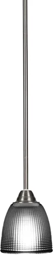 Vista 92 de Toltec Lighting Paramount - Mini colgante de 1 luz en acabado negro mate con cristal de arte perla de 7 pulgadas y estilo negro