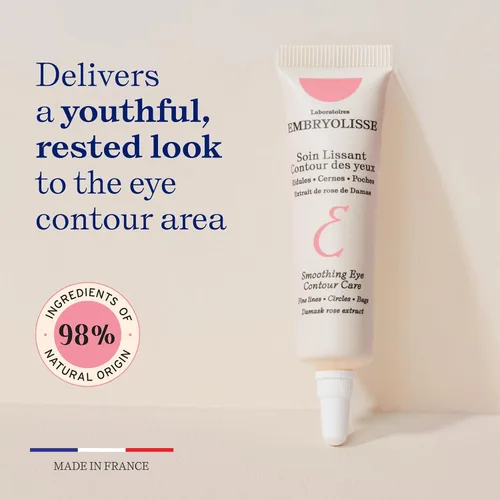 Vista 3 de Embryolisse Cuidado suavizante del contorno de ojos. Tratamiento revitalizante en crema de gel. Reduce líneas finas, círculos, hinchazón, 0.50 onzas