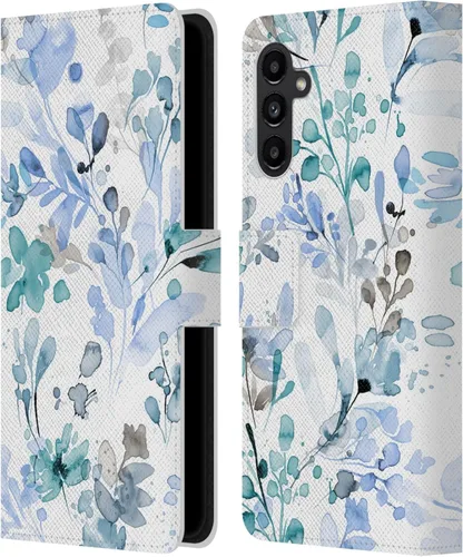 Vista 287 de Head Case Designs Officially Licensed Ninola Beige Wild Grasses Leather Wallet Case Compatible with Samsung Galaxy A07 4G