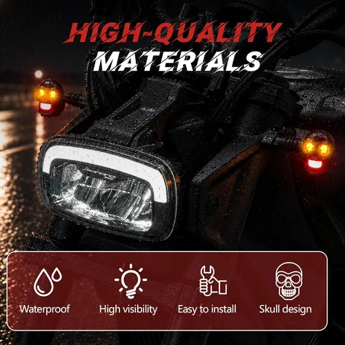Vista 6 de 2 luces LED de señal de giro para motocicleta, impermeable