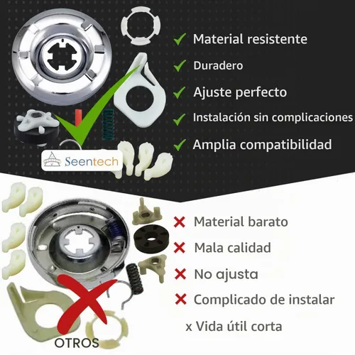 Vista 5 de Kit de acoplamiento de motor resistente 285753A, kit de embrague de lavadora 285785, perro agitador de lavadora 80040 de Seentech - Compatible