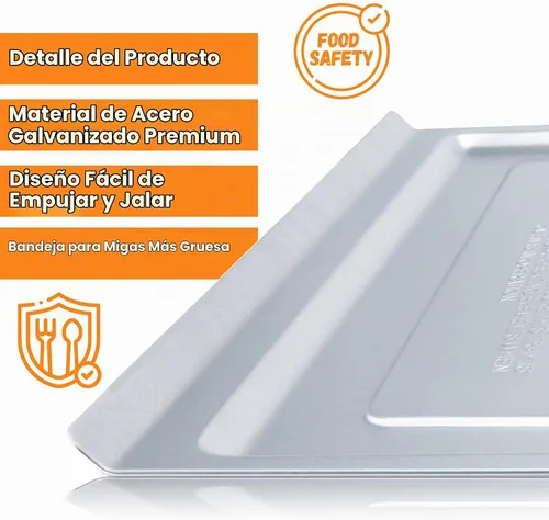Vista 6 de Bandeja de Recolección de Migajas de Repuesto para Ninja Foodi SP101 SP151 Horno de Freidora de Aire con 4 Piezas de Esteras de Teflón, Accesorios