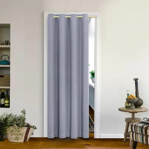 Vista 11 de MYSKY HOME Cortinas Aqua para Armario para Entrada Cortina Opaca para Puerta para Sala de Estar Cortina Oscurecedora de Habitación con Ojales