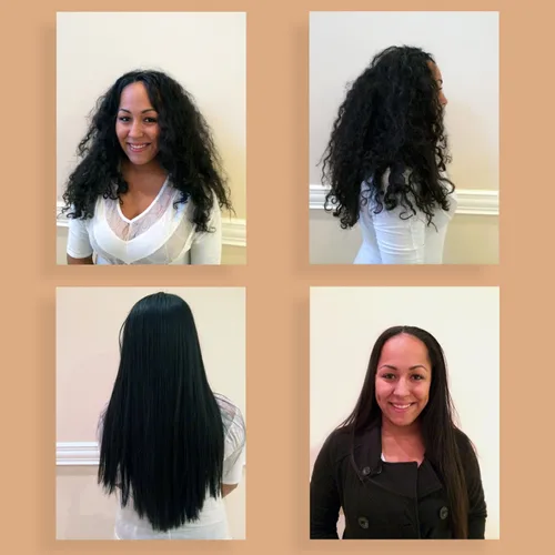 Vista 4 de Tratamiento de Queratina Blowout profesional grande juego diseñado específicamente para grueso, negro, africano, Dominicana y rizado brasileño tipos