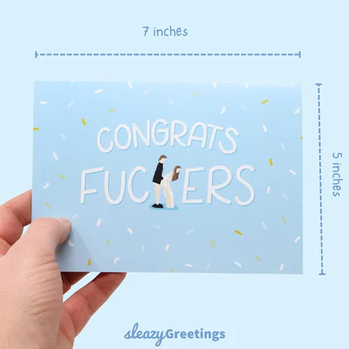 Vista 4 de Sleazy Greetings Tarjeta de boda divertida para su despedida de soltera o despedida de soltera Tarjeta de compromiso inapropiada de mejor amiga