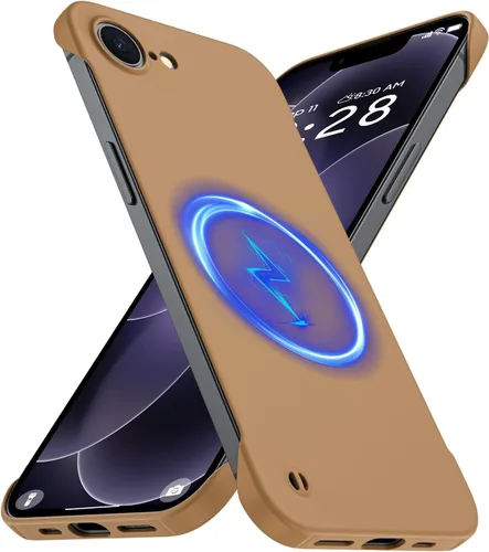 Vista 10 de GRECAZO Funda magnética delgada para iPhone 15 Plus de 6.7 pulgadas (2023), ultrafina, ligera, duradera, sin marco, mate, rígida, MagSafe con anillo