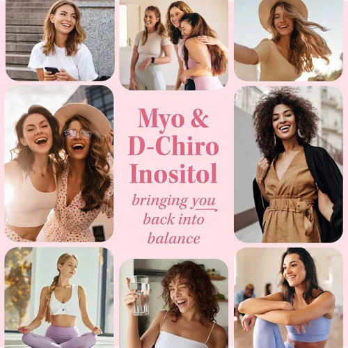 Vista 9 de Myo-Inositol Powder Complex & Herbal Hormonal Balance Tintura Paquete de equilibrio hormonal con mio-inositol y D-Chiro (30 porciones) y PMS