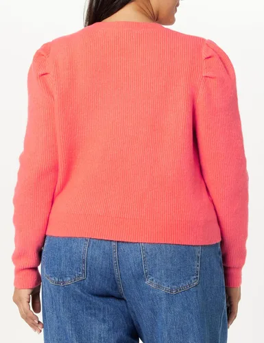 Vista 6 de The Drop Suéter de punto trenzado con mangas abullonadas Gloria para mujer