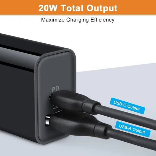 Vista 3 de Cargador USB tipo C de 20 W, cargador de carga rápida para Samsung Galaxy A17/A16/A07/S25FE/S25 Ultra/S25