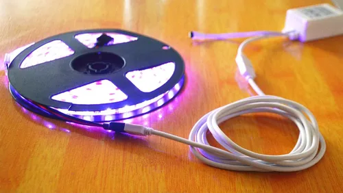 Vista 3 de Cable de extensión de tira LED RGB de 3.3 ft, 3,3 pies, cable de extensión de cinta LED de 4 pines, cable de conexión de cinta LED, cable