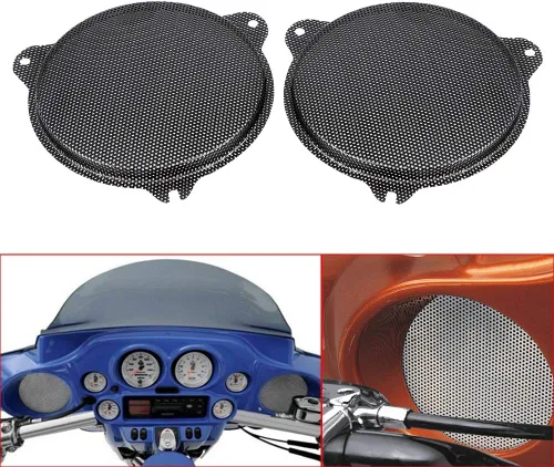 Vista 3 de SHMT - Parrillas de altavoz de malla frontal de repuesto, carenados de murciélago para Harley Street Glide Electra Glide Ultra Limited Tri Glide