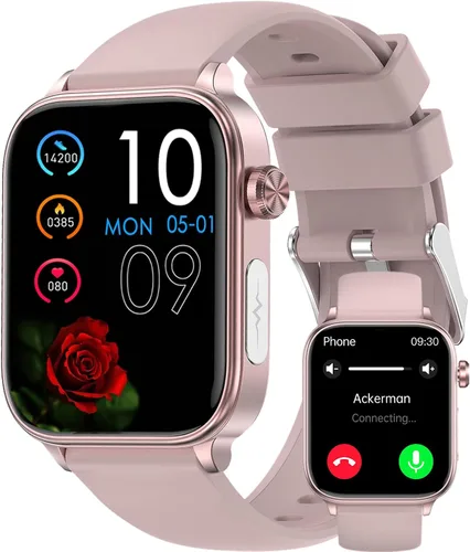Vista 8 de Reloj inteligente para hombre y mujer, reloj inteligente con pantalla táctil HD de 1.96 pulgadas, más de 100 deportes, presión arterial, frecuencia