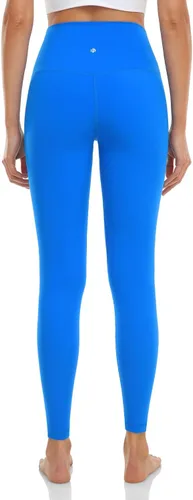 Vista 5 de HeyNuts Leggings esenciales, de compresión de cintura alta, pantalones suaves para entrenamiento, pantalones deportivos de yoga de 28 pulgadas