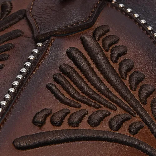 Vista 6 de Cuadra Botas altas de mujer en piel bovina con cremallera marrón