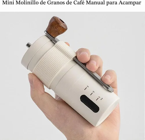 Vista 4 de Molinillo de café manual para uso doméstico, material de acero inoxidable 304, ajuste ajustable, con rebabas de café expreso de mano de cerámica