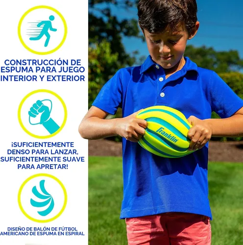 Vista 2 de Franklin Sports Fútbol de Espuma para Niños - Mini Fútbol Juvenil de Espuma Suave - Juguete de Interior + Exterior para Niños - Mini Pelota Probrite