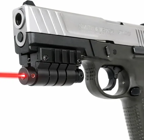 Vista 4 de Adaptador de riel Wesson Sigma Picatinny de 4 ranuras ligero y duradero negro mate láser y linterna