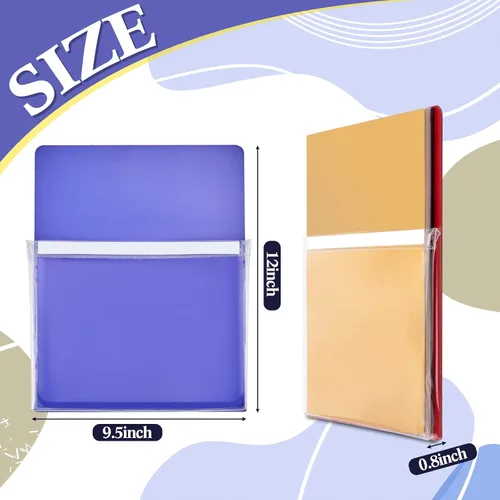 Vista 2 de Henoyso 5 soportes magnéticos para archivadores, rotuladores magnéticos de borrado en seco, organizador de bolsillo para pizarra blanca, 12 x 9.5