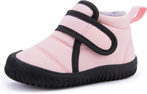 Vista 11 de BMCiTYBM Botas de nieve para bebés y niños pequeños, zapatos de invierno para niños y niñas, zapatos de bebé de piel sintética para clima frío