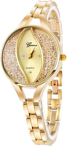 Vista 4 de Weicam Reloj de pulsera de diamantes para mujer, pulsera de pulsera, conjunto de joyería, reloj de pulsera analógico de cuarzo para mujer