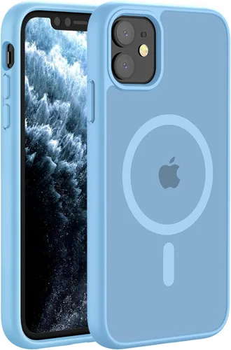 Vista 54 de Hualele - Funda magnética para iPhone 13 Pro, compatible con MagSafe, grado militar, a prueba de caídas, translúcida mate, parte trasera dura, borde
