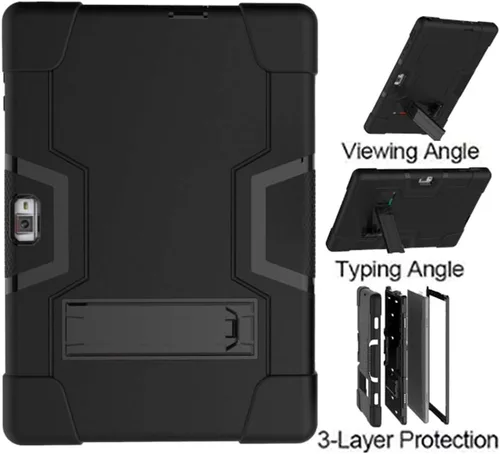 Vista 2 de Funda híbrida para tablet HAOVM S30 / Vankyo S30 para tableta, compatible con niños, funda Vankyo s30, a prueba de golpes, parte trasera dura