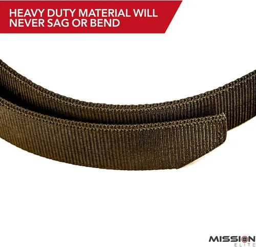 Vista 5 de Cinturón Táctico, Cinturones de Pistola de Nylon de 1.5 Pulgadas para Hombres, Cinturón EDC de 2 Capas con Hebilla de Plástico Ajustable