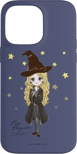 Vista 21 de Funda para iPhone 16 Harry Potter Luna Lovegood con cita y estrellas