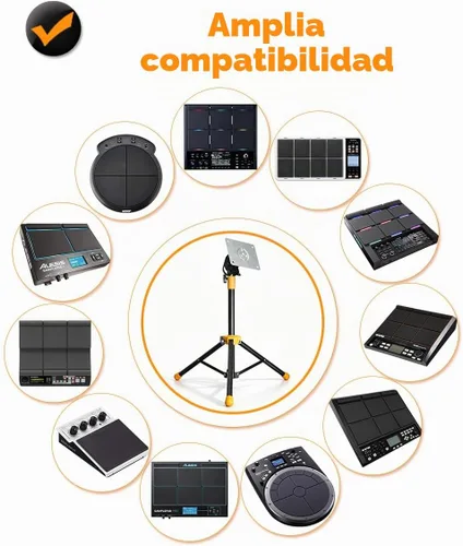 Vista 7 de Soporte de montaje electrónico PPS-75 con placa para instrumentos de percusión almohadilla de muestra/almohadilla de tambor