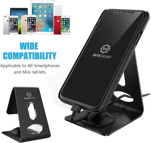 Vista 6 de WixGear Soporte magnético para teléfono celular, soporte de teléfono premium para iPhone, teléfonos inteligentes Android y mini tabletas, soporte