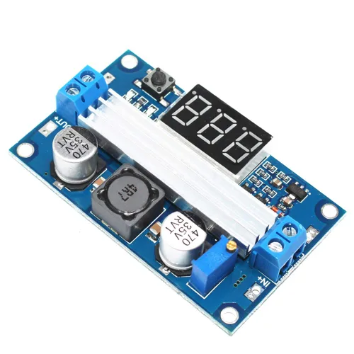 Vista 3 de Módulo convertidor de voltaje DC-DC, salida ajustable de alta potencia de 100 W, tablero regulador de potencia de 3.5-35 V LTC1871 con medidor