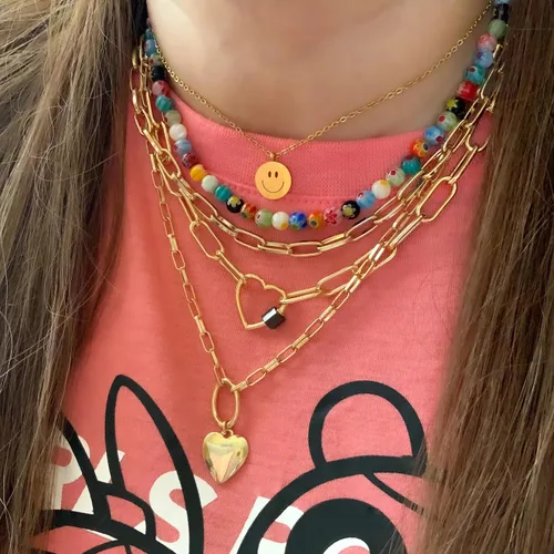 Vista 5 de SOFYBJA Tiger Eye Beaded Necklace Green Malachite Beads Choker Necklace Gold Star Zircon Pendant Necklace Women Chakra Healing Gemstone Jewelry