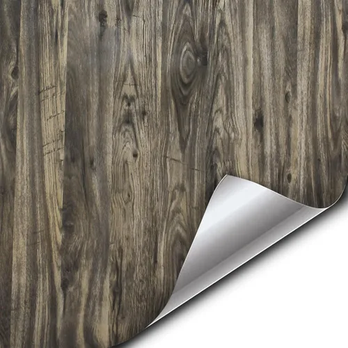 Vista 2 de VViViD Rollo de lámina de vinilo adhesivo de grano de madera (1 pie x 48 pulgadas, madera oscura)