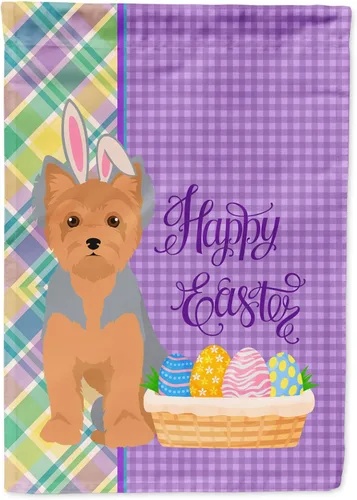 Vista 16 de Caroline's Treasures WDK4925GF Bandera de Pascua Airedale Terrier negra y tostada, tamaño jardín, bandera decorativa para patio exterior, patio