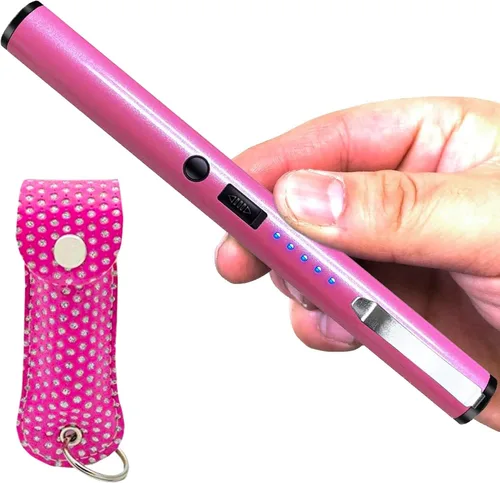 Vista 9 de FIGHTSENSE Pistola de aturdimiento resistente con linterna y spray de pimienta para hombres y mujeres con carga intolerable de 35,000,000 V
