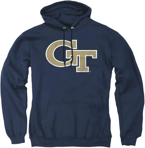 Vista 109 de Distressed College Primary Logo Adult Pullover Hoodie Collection 1 Universidad Estatal de Albany