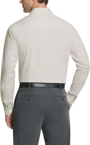 Vista 2 de Kenneth Cole - Camisa de vestir para hombre, corte ajustado, cuadros y rayas (estampadas)