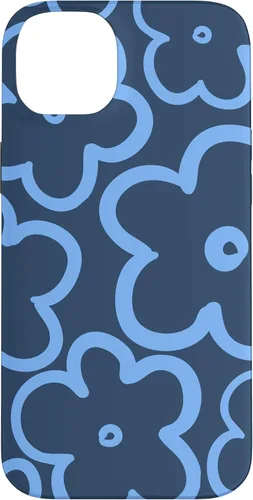 Vista 15 de Funda para iPhone 12 Mini con diseño floral azul marino y azul claro