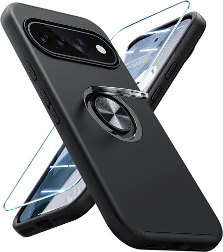 Vista 70 de JAME Funda delgada para Google Pixel 7 Pro, soporte de anillo a prueba de Azul