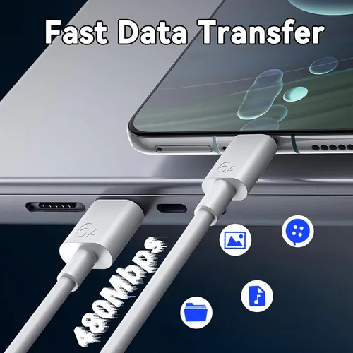 Vista 5 de Cable de carga rápida USB A a USB C, paquete de 5 unidades de 5 x 3.3 pies, cable de carga, transmisión de datos, compatible con iPhone 17/16/15