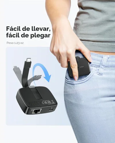 Vista 2 de Cable Matters Adaptador USB C a Ethernet de 2.5 Gb con carga de 100 W